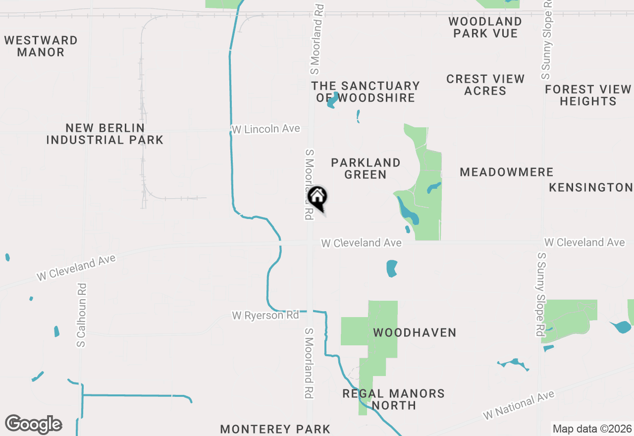 Map of 15540 W Glendale Dr, New Berlin, WI 53151