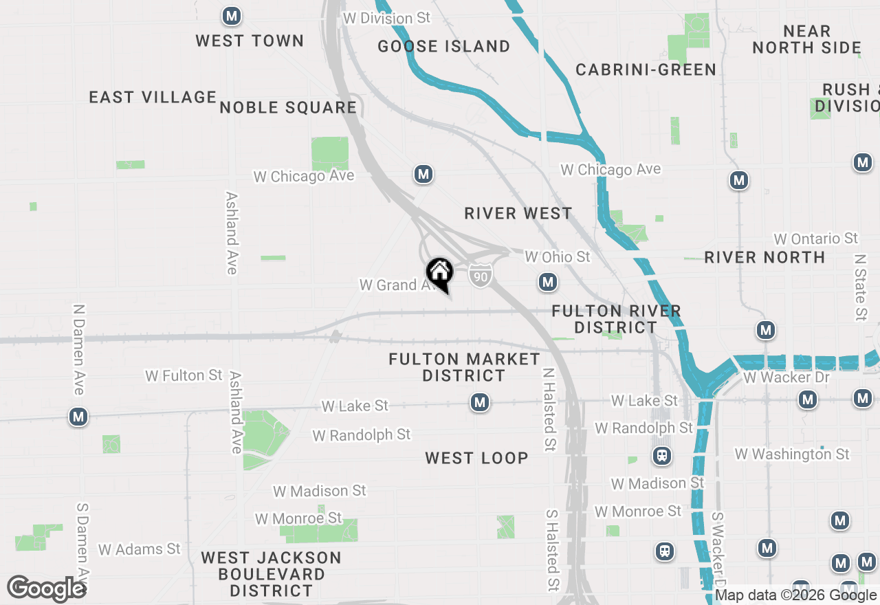 Map of 1050 W Hubbard Street #1G, Chicago, IL 60642