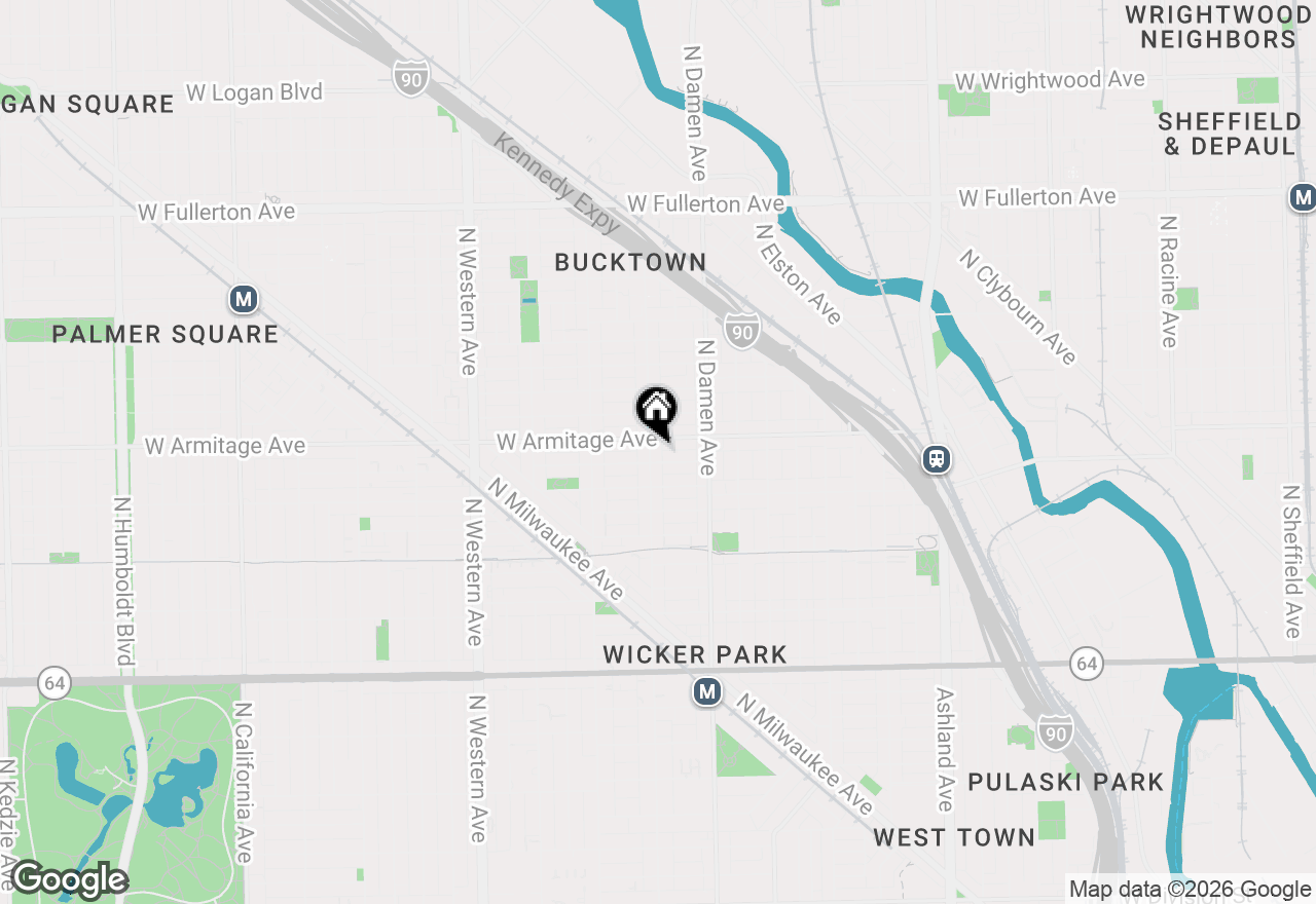 Map of 1937 N Hoyne Avenue #3, Chicago, IL 60647