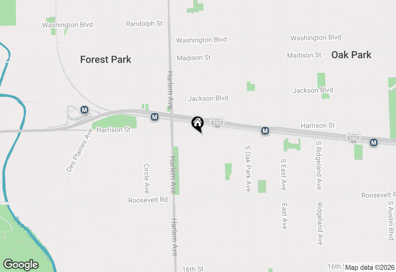 Map of 921 Wenonah Avenue, Oak Park, IL 60304