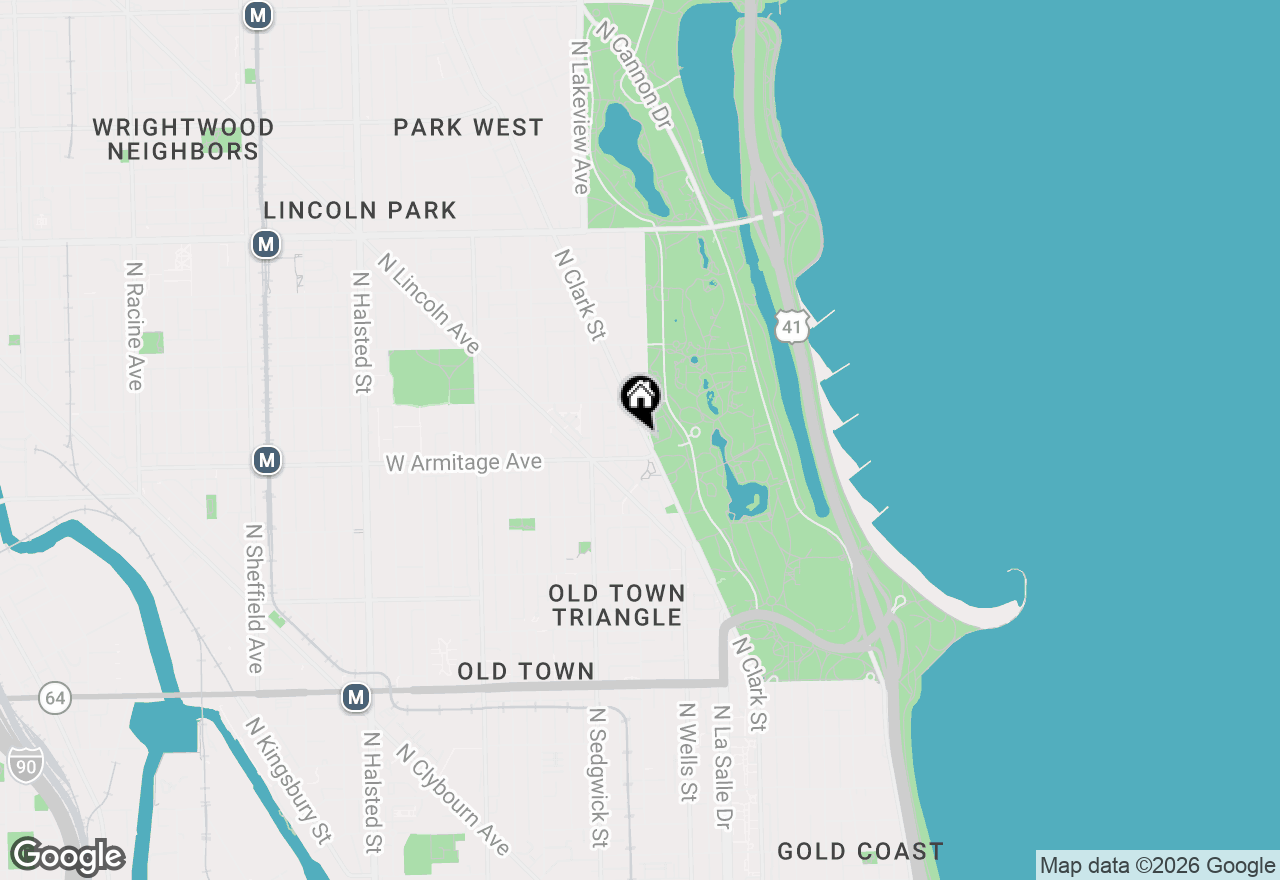 Map of 2020 N Lincoln Avenue #D, Chicago, IL 60614