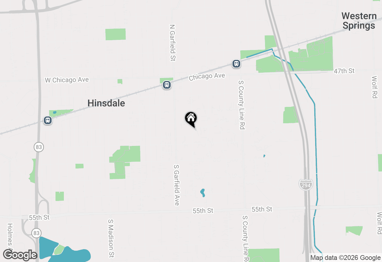 Map of (Address confidential), Hinsdale, Illinois 60521