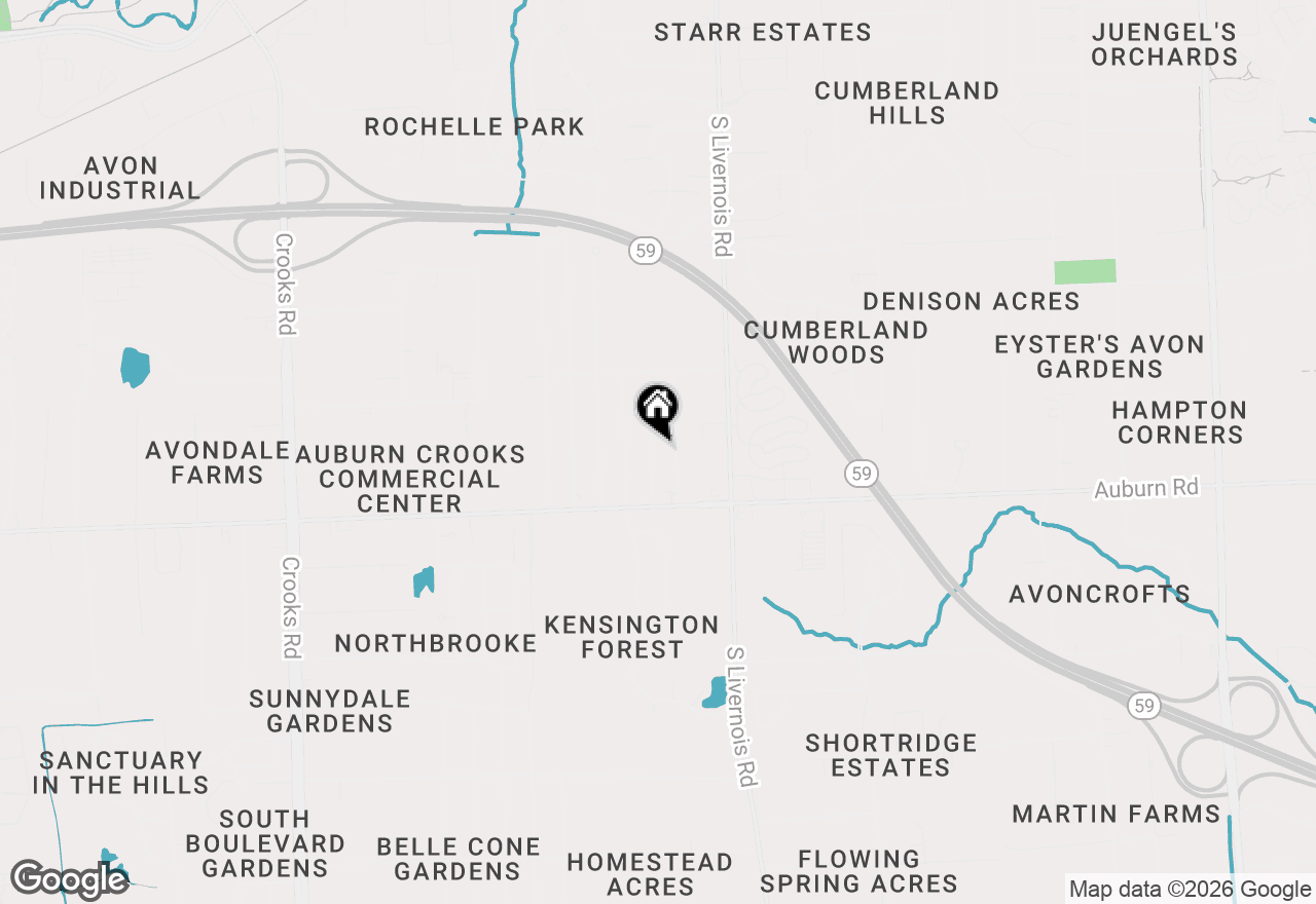 Map of 2911 Walsh Drive, Rochester Hills, MI 48309