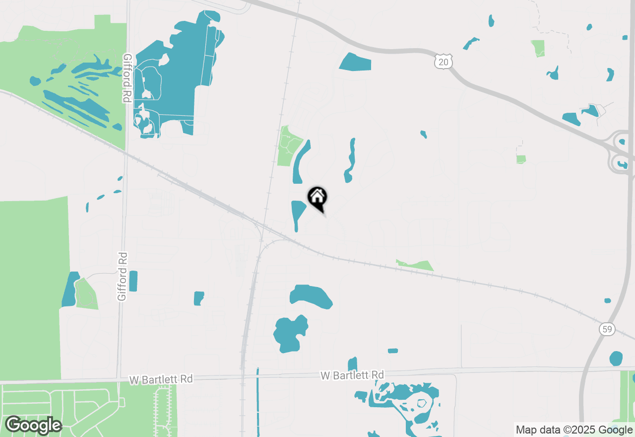 Map of 537 Ivory Lane, Bartlett, IL 60103