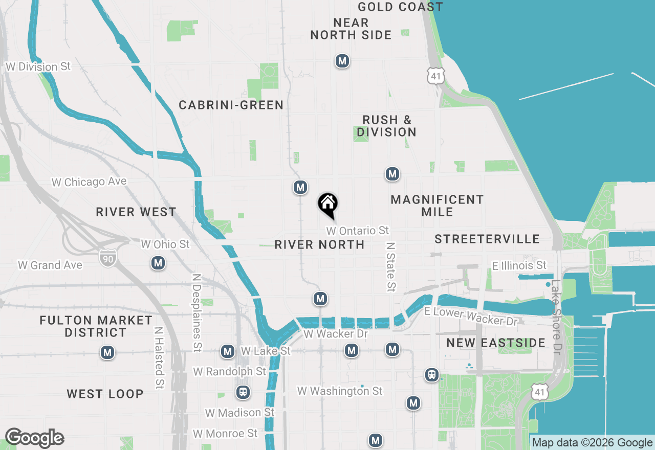 Map of 637 N Wells Street #3714, Chicago, IL 60654