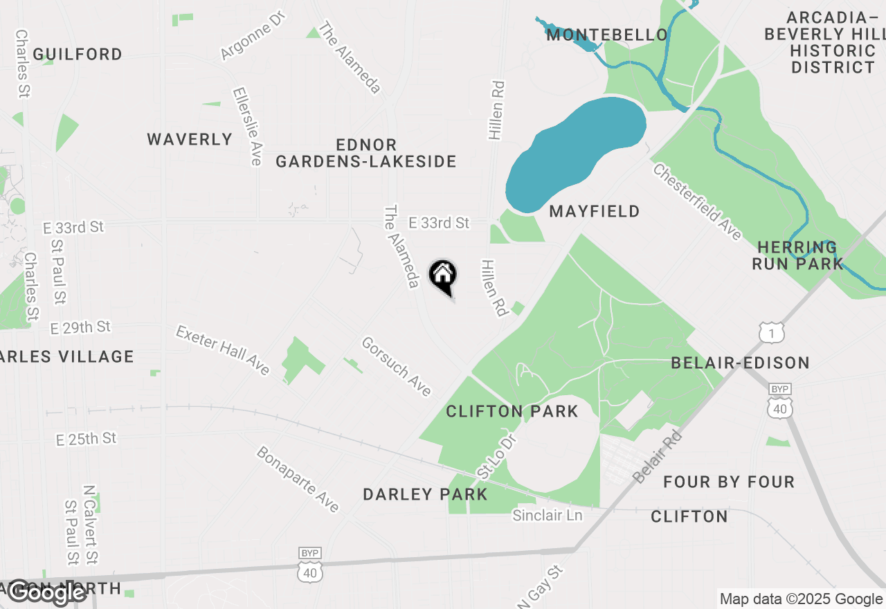 Map of 1625 E 29th Street, Baltimore, MD 21218