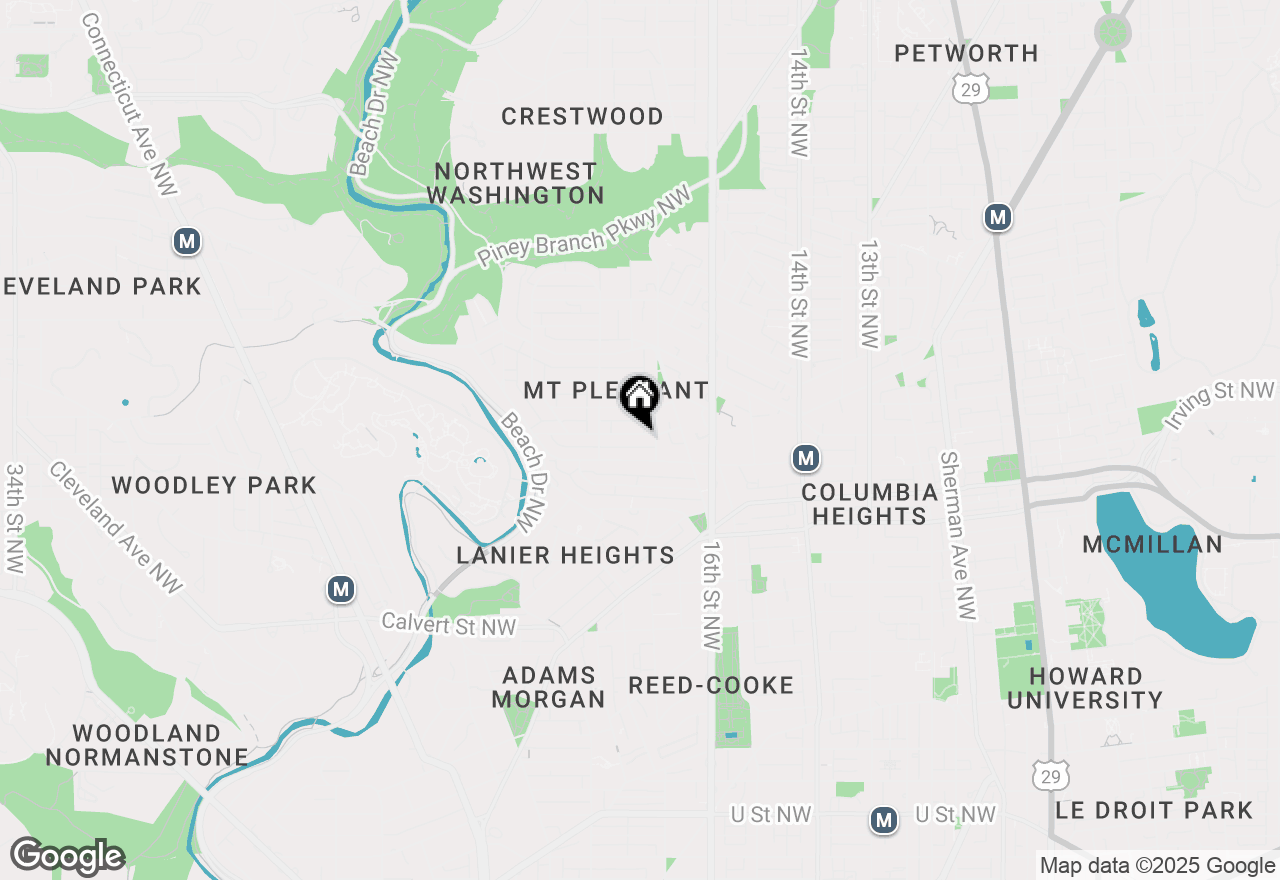 Map of 1716 Kenyon Street Nw, Washington, DC 20010