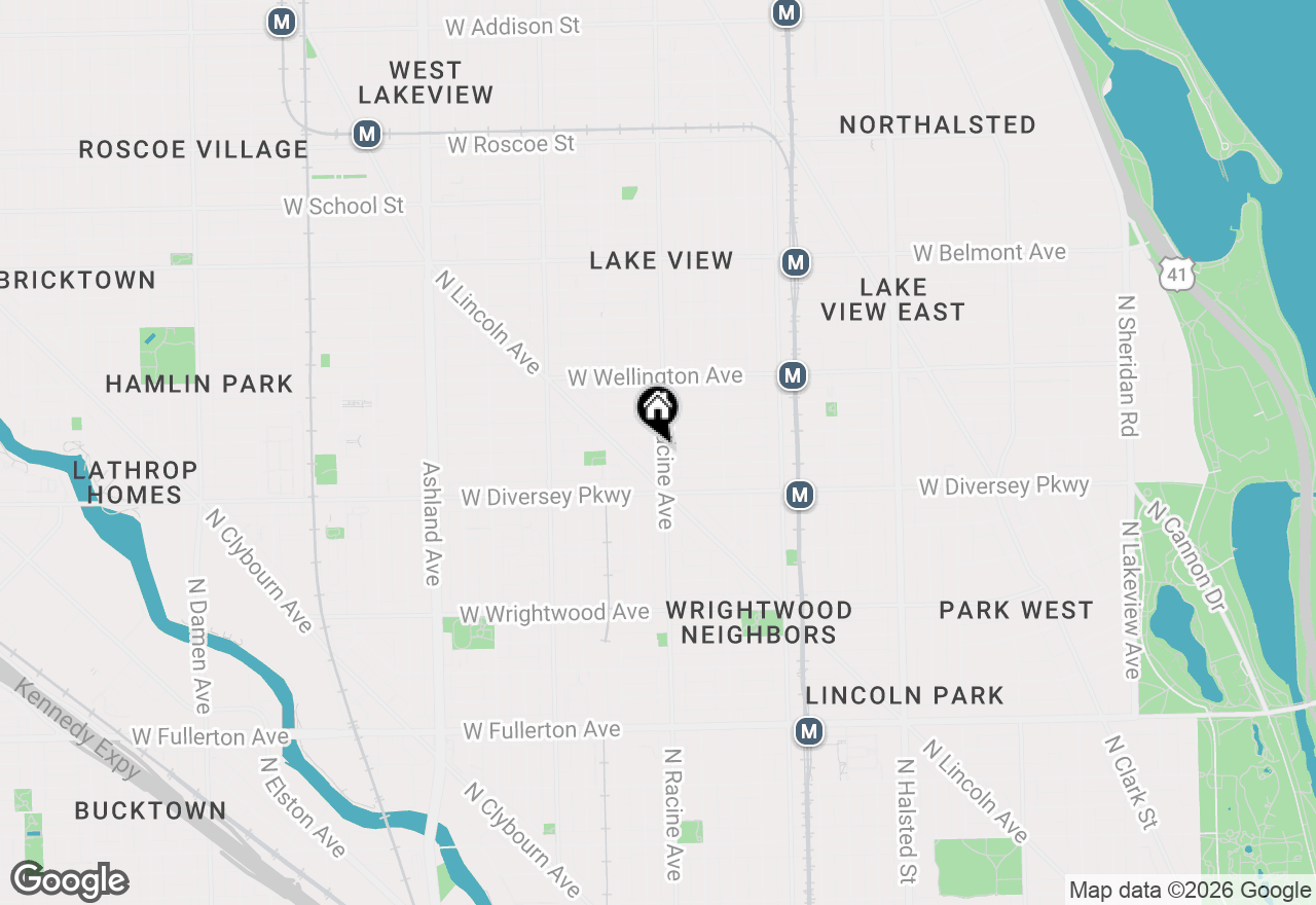Map of 2842 N Racine Avenue #2, Chicago, IL 60657