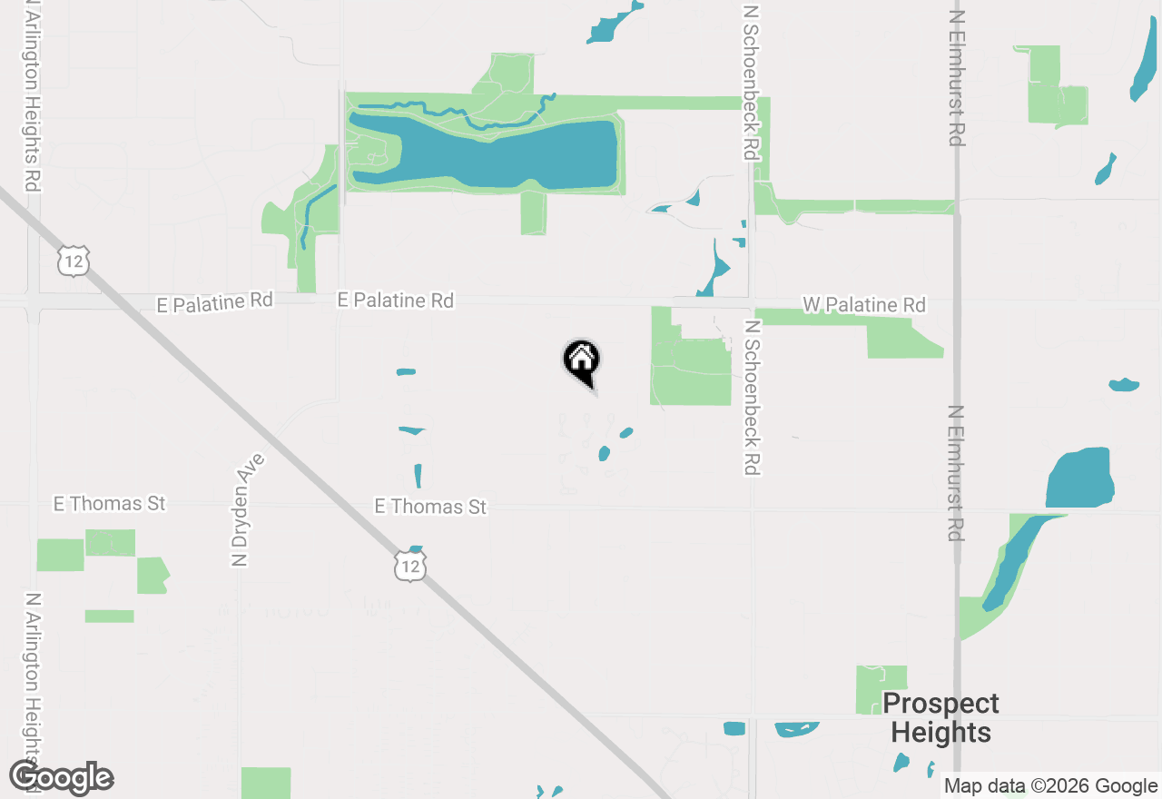 Map of 2307 E Sherwood Road, Arlington Heights, IL 60004
