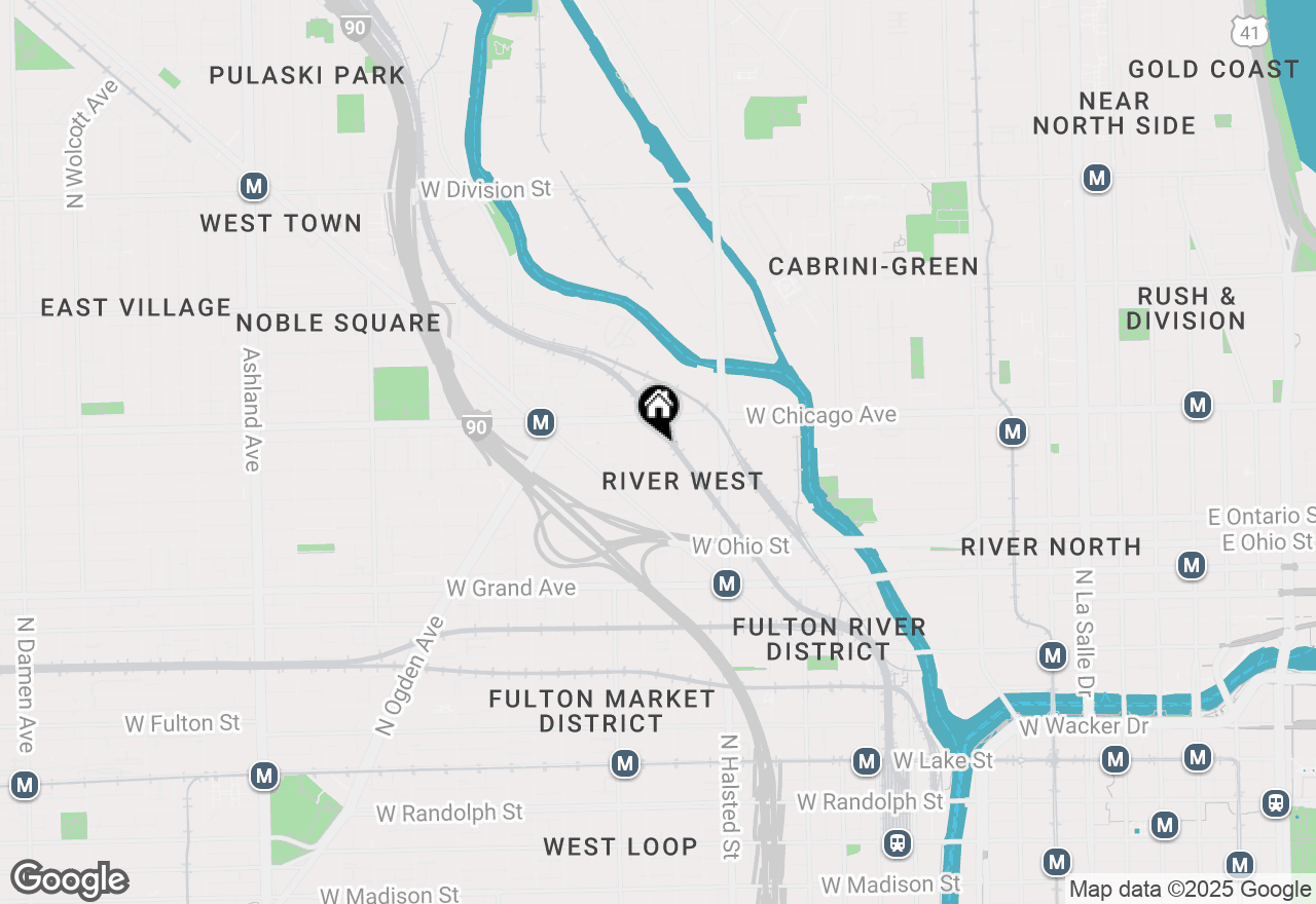 Map of 910 W Huron Street #1314, Chicago, IL 60642