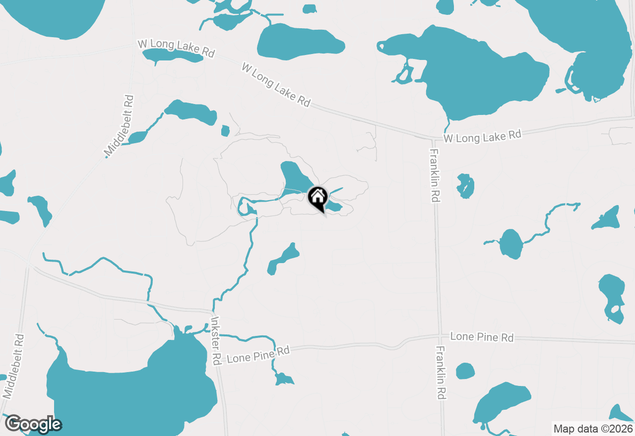 Map of 1808 Moors Court, Bloomfield Hills, MI 48302