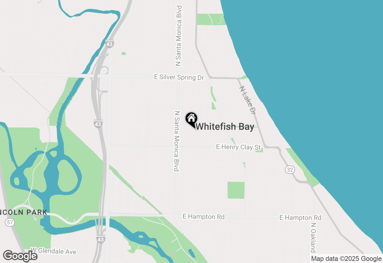 Map of 423 E Lexington Blvd, Whitefish Bay, WI 53217
