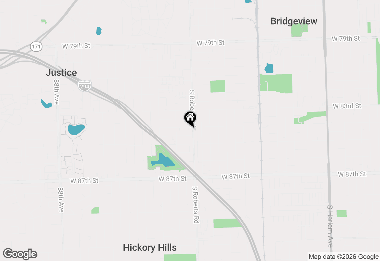 Map of 8404 S Roberts Road, Justice, IL 60458