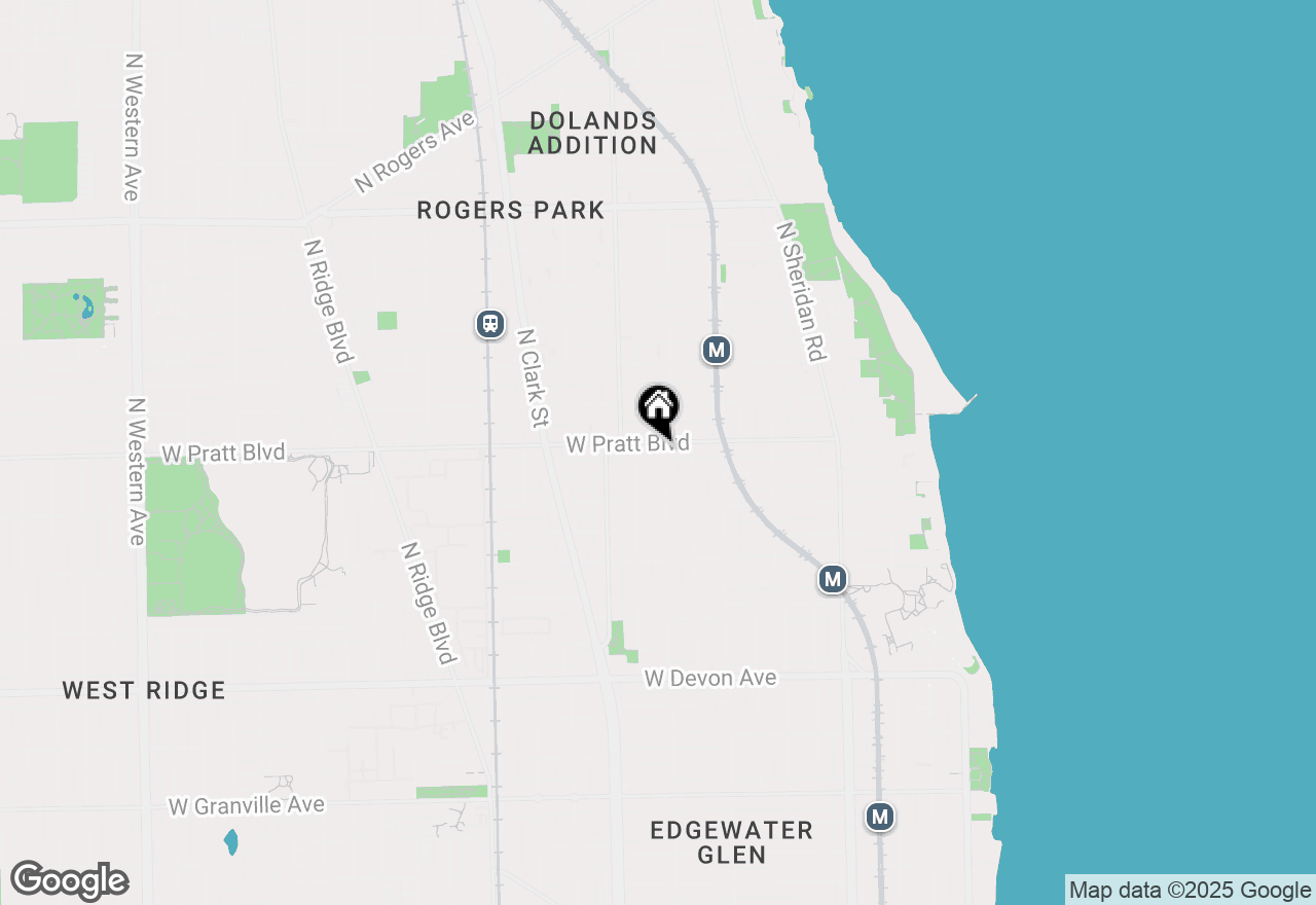 Map of 1515 W Pratt Boulevard #1, Chicago, IL 60626