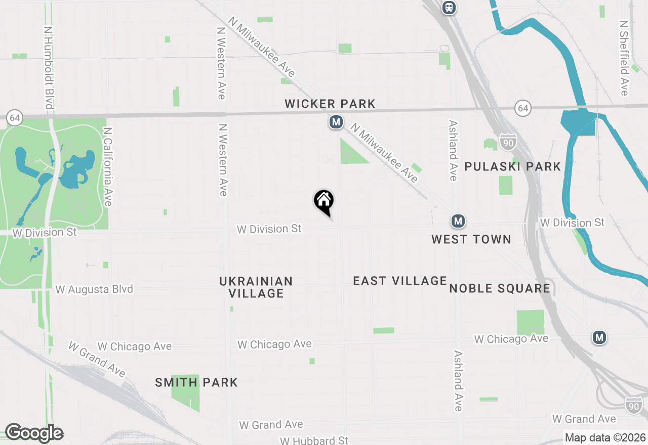 Map of 2032 W Division Street #301N, Chicago, IL 60622