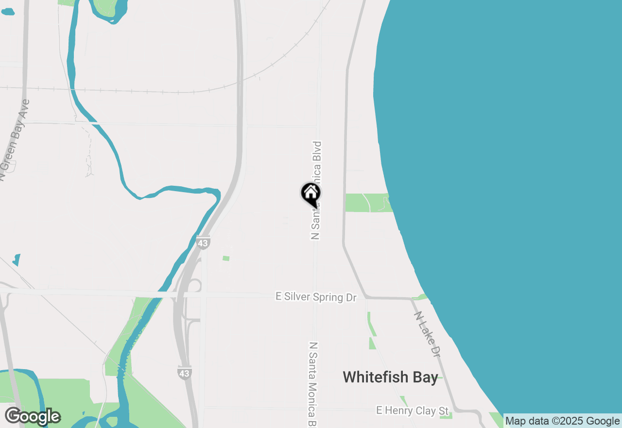 Map of 5873 N Santa Monica Blvd, Whitefish Bay, WI 53217