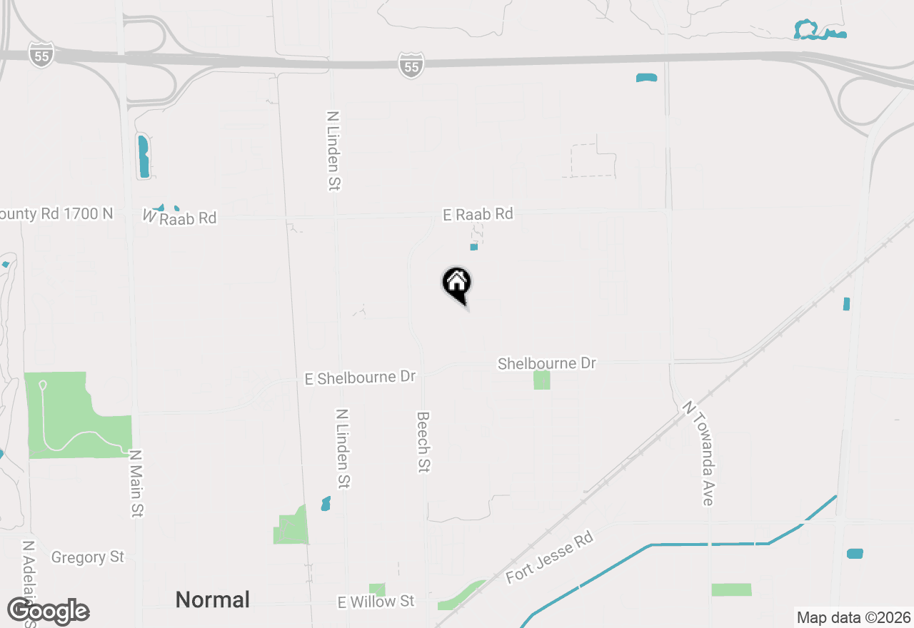 Map of 704 Dresser Drive, Normal, IL 61761