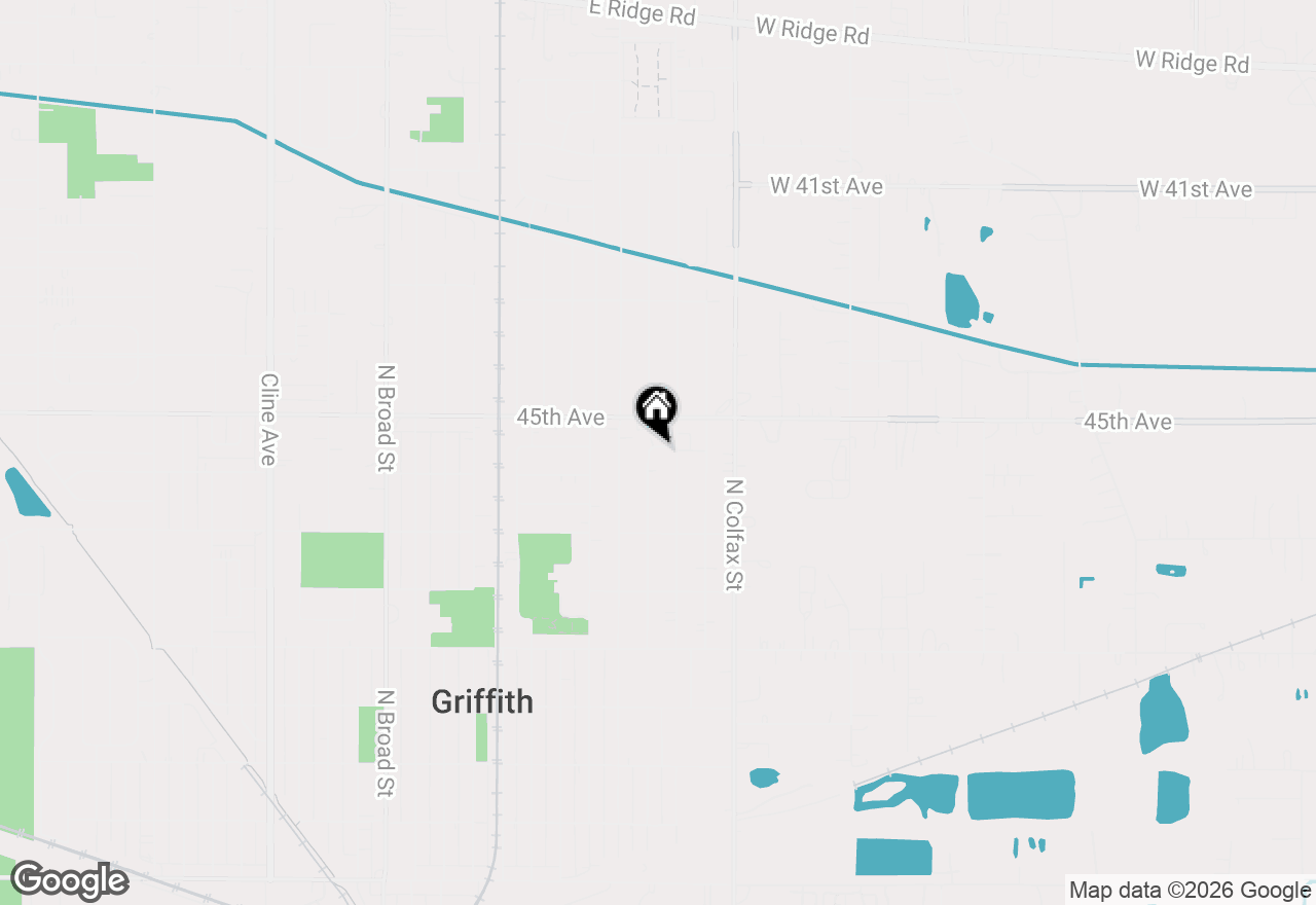 Map of 819 N Oakwood Street, Griffith, IN 46319