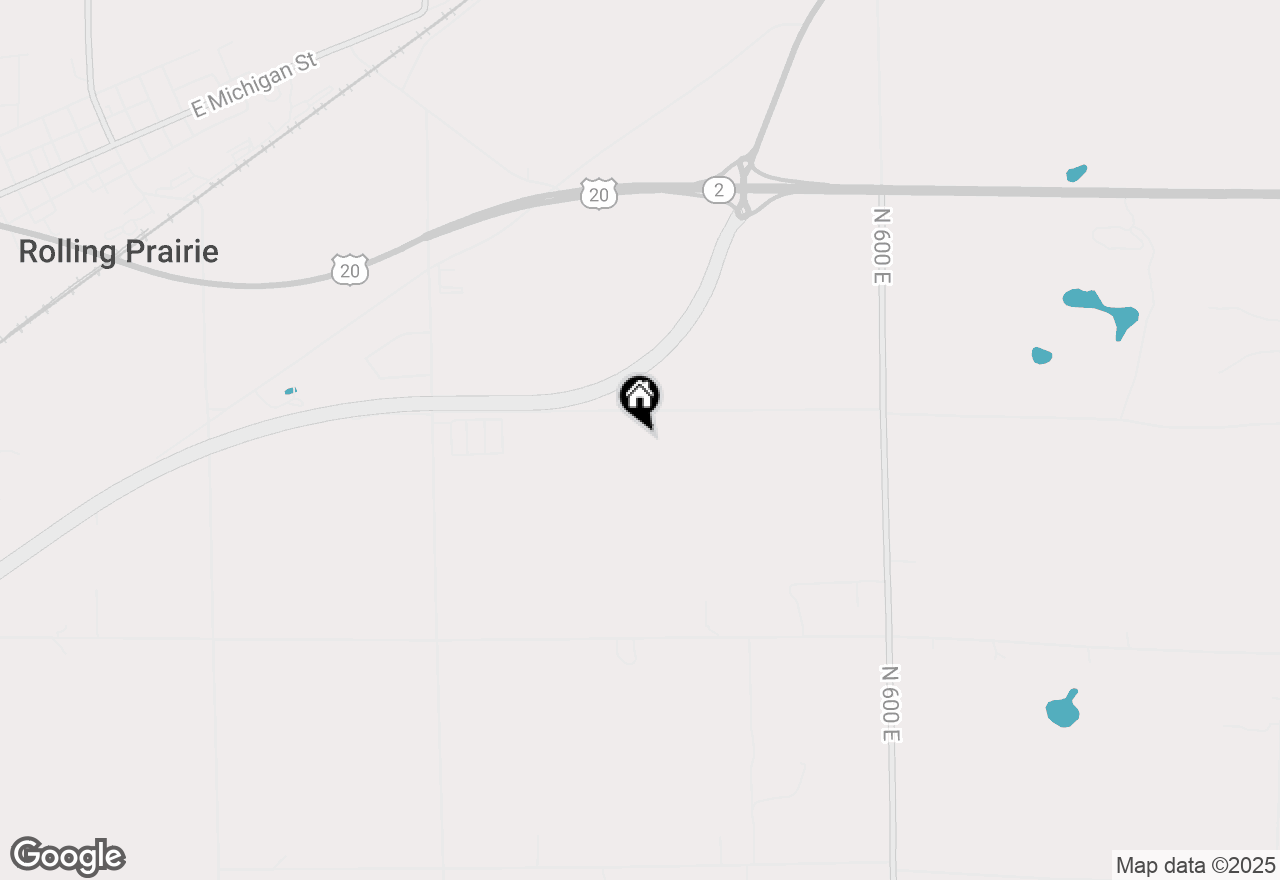 Map of 5482 E 400 N, Rolling Prairie, IN 46371