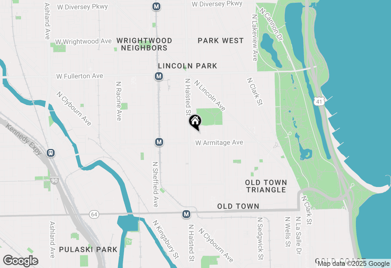 Map of 2018 N Burling Street #301, Chicago, IL 60614