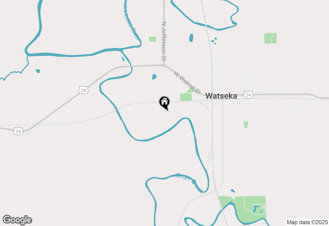 Map of (Address confidential), Watseka, Illinois 60970