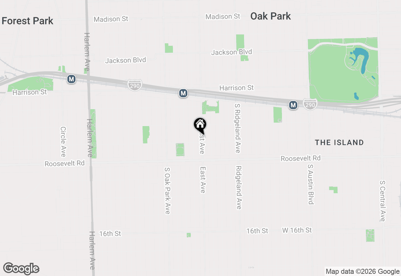 Map of 1137 S East Avenue, Oak Park, IL 60304