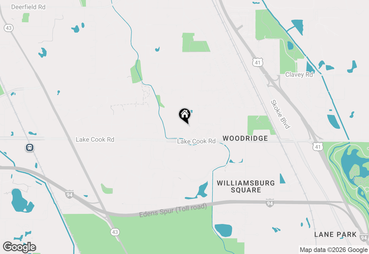 Map of (Address confidential), Highland Park, Illinois 60035