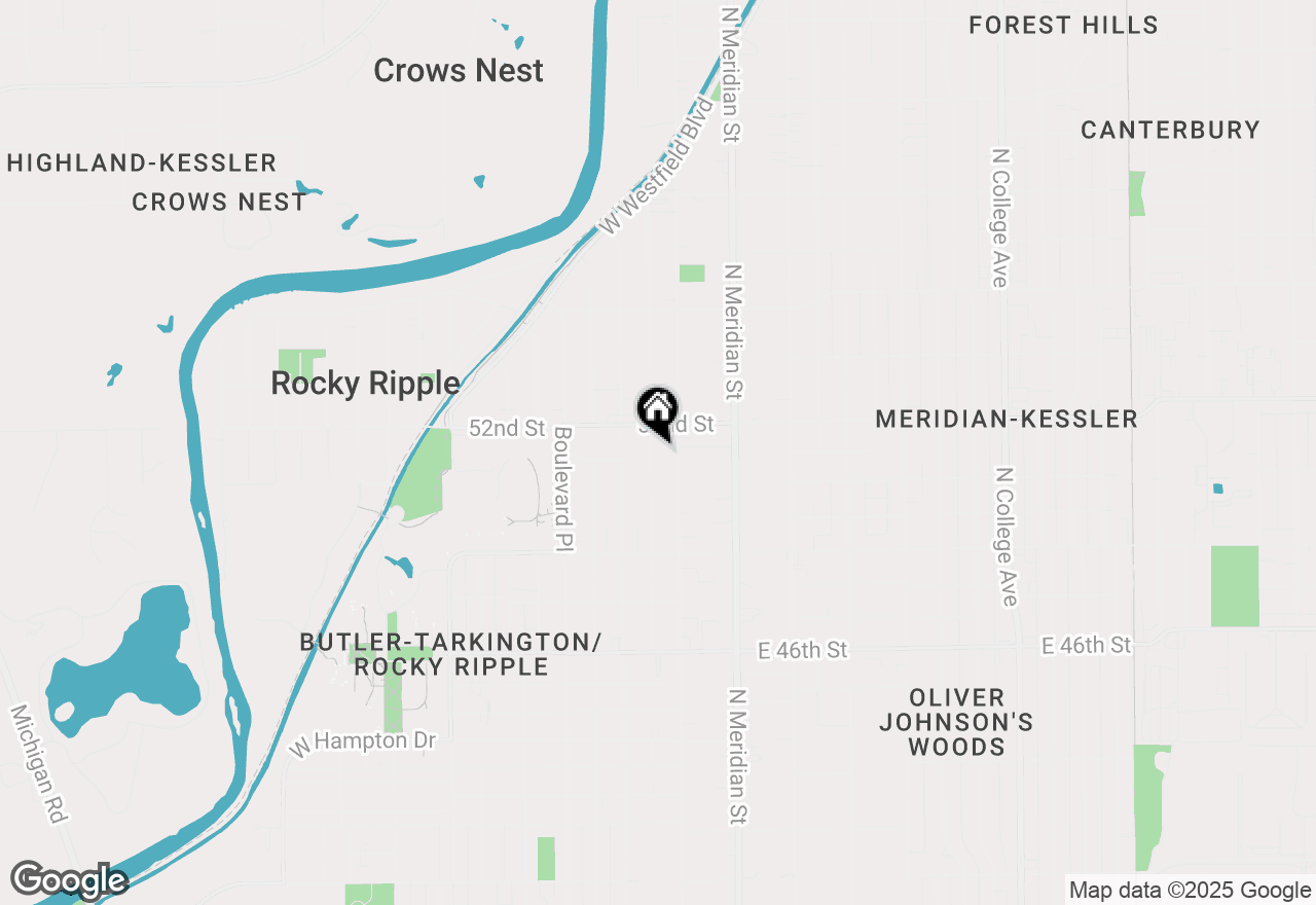 Map of 5135 N Kenwood Avenue, Indianapolis, IN 46208