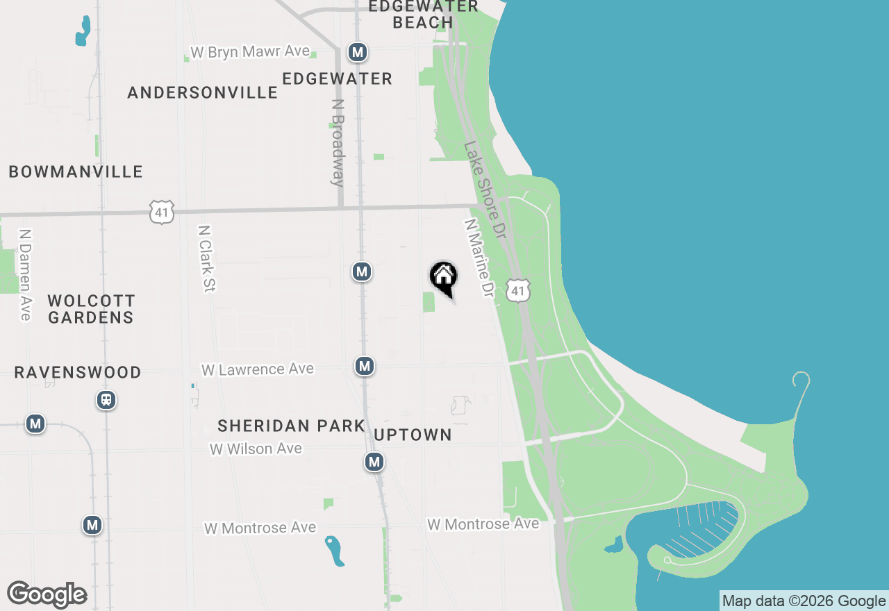Map of 918 W Ainslie Street #1W, Chicago, IL 60640