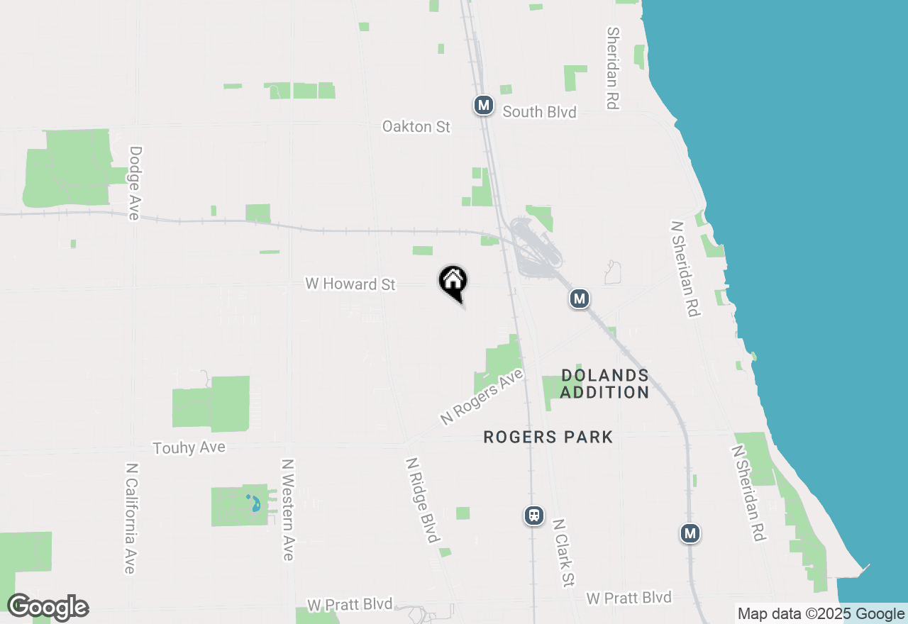 Map of 7511 N Damen Avenue #D2, Chicago, IL 60645