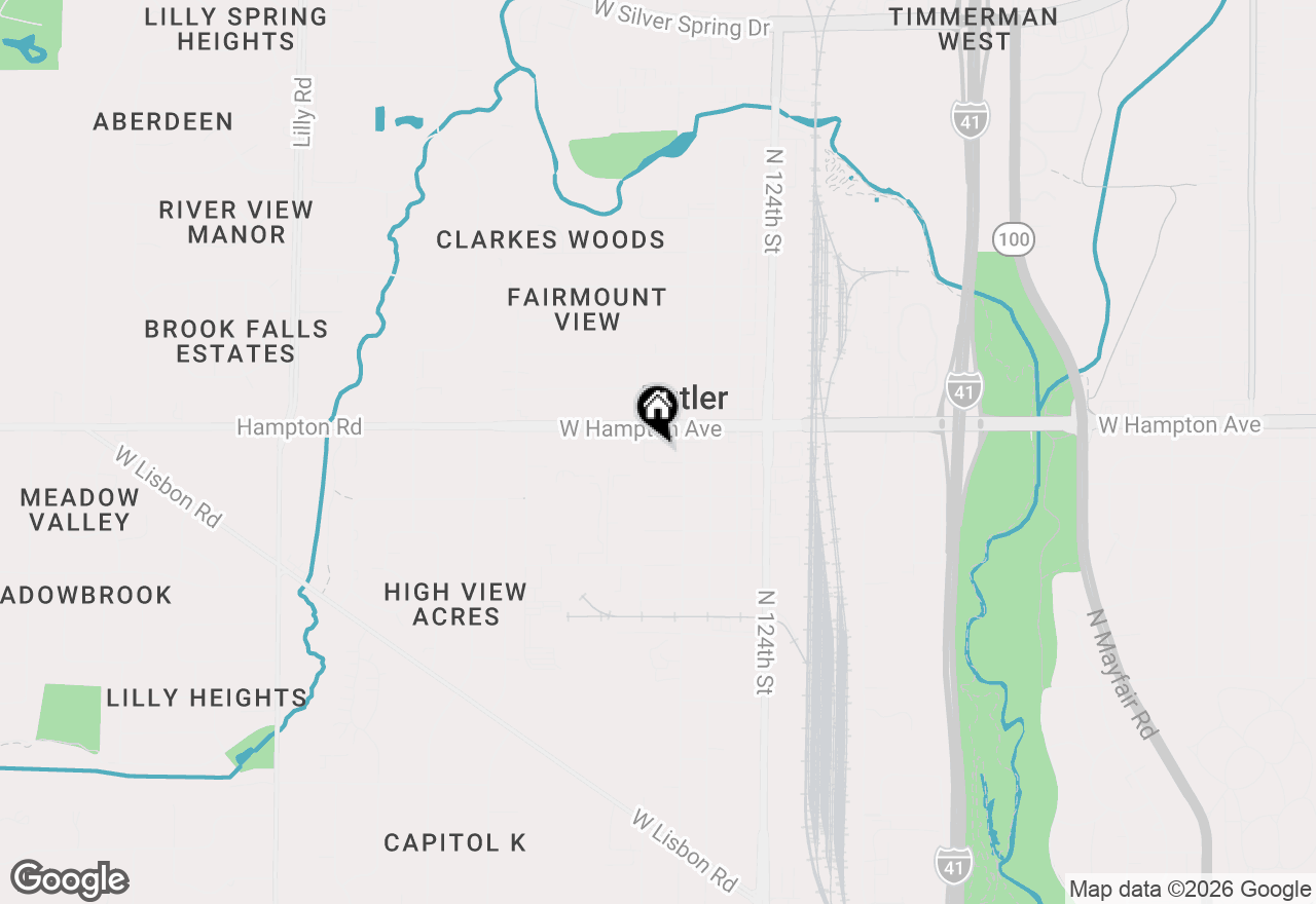 Map of 12765 W Hampton Ave #103, Butler, WI 53007