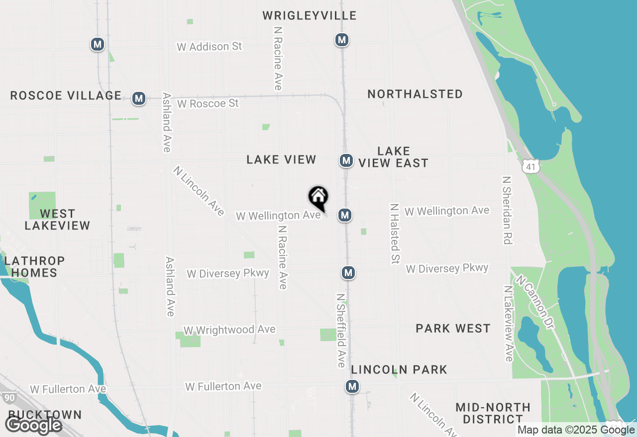 Map of 1037 W Wellington Avenue #CH1, Chicago, IL 60657