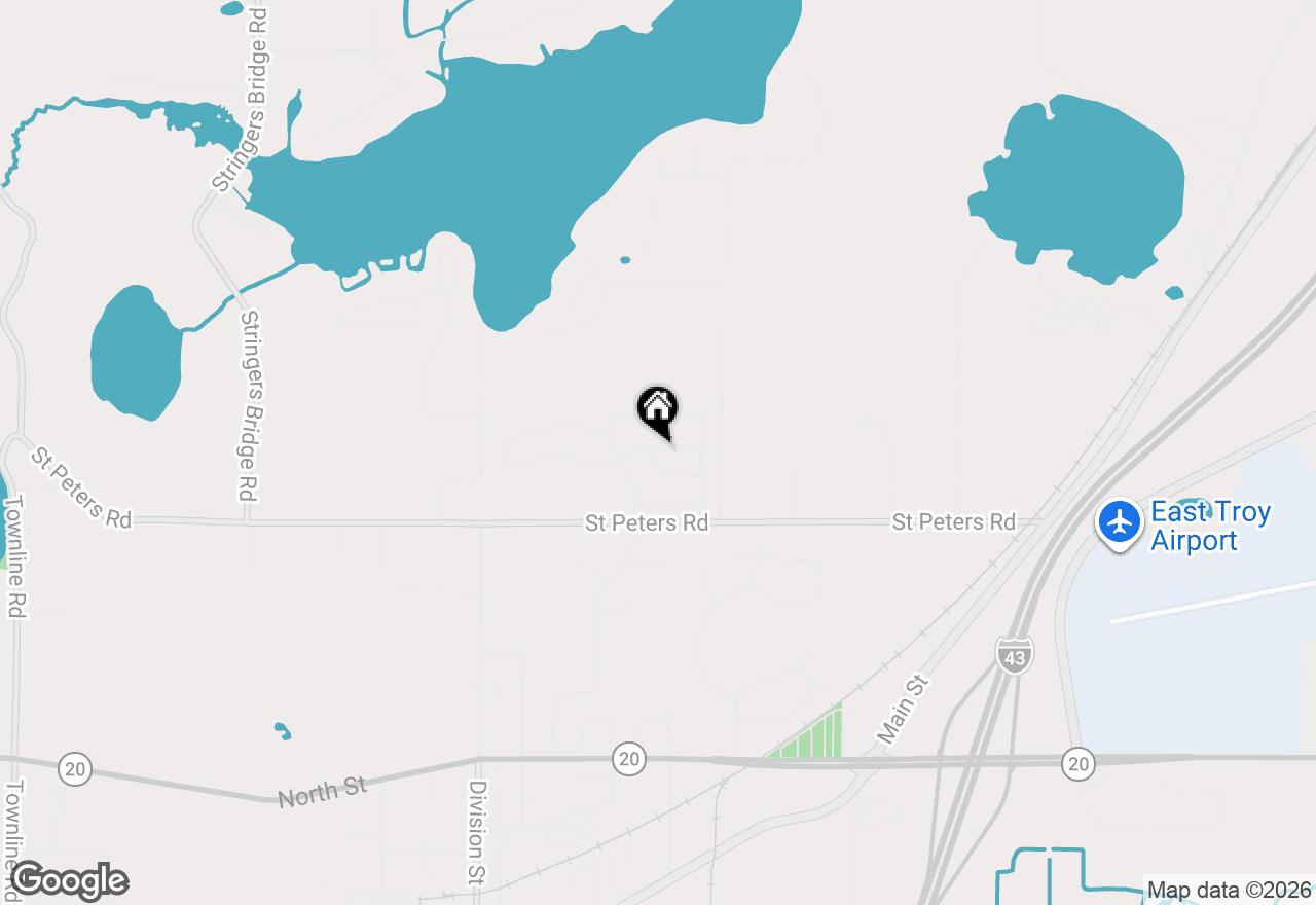 Map of 2717 Oakmont Dr, East Troy, WI 53120