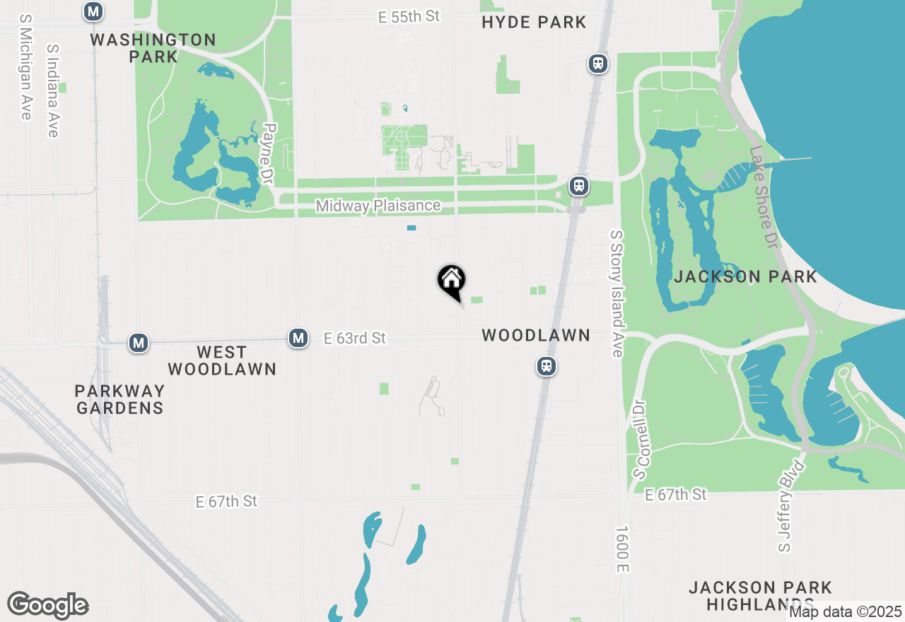 Map of 6218 S Woodlawn Avenue #A, Chicago, IL 60637