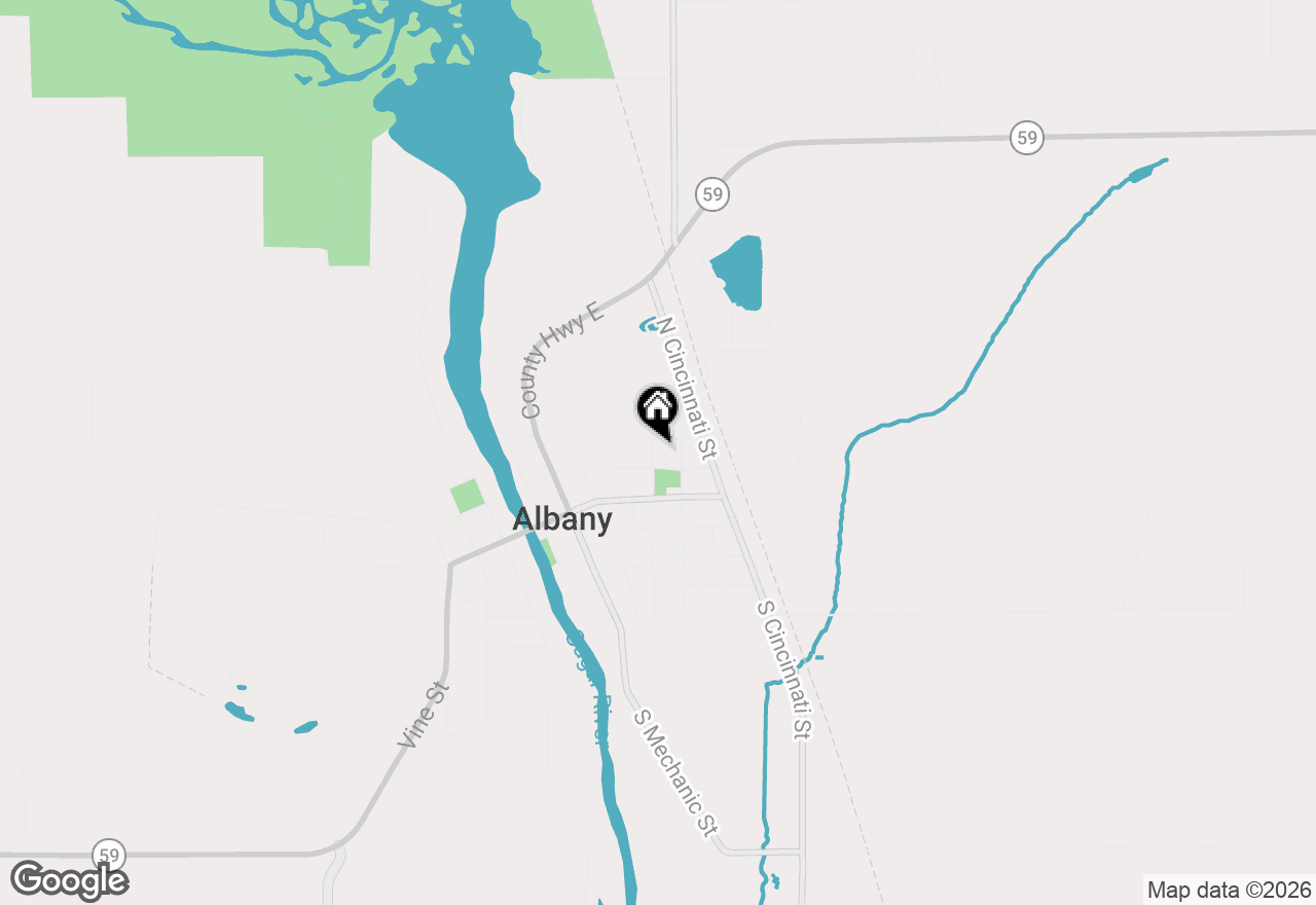 Map of 204 N 5th Avenue, Albany, WI 53502