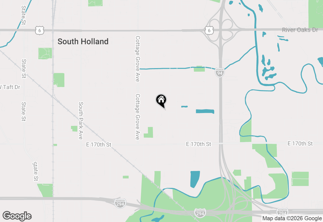 Map of 942 E 168th Street, South Holland, IL 60473