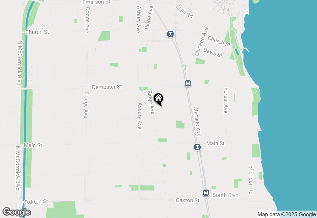 Map of 1120 Oak Avenue, Evanston, IL 60202