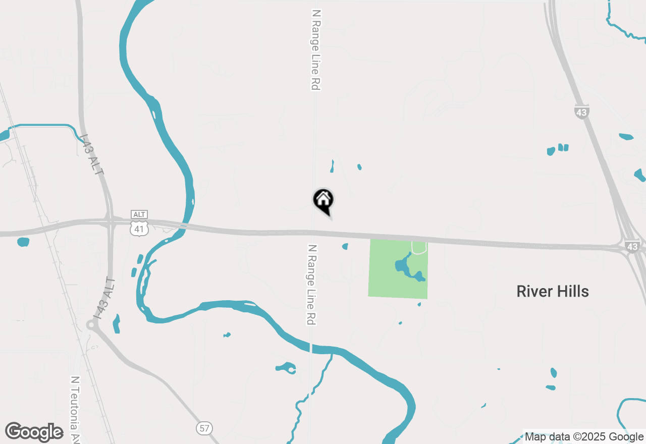 Map of 8850 N Range Line Rd, River Hills, WI 53217