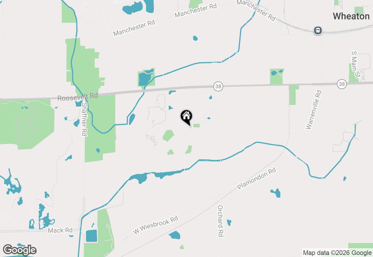 Map of 1122 Creekside Drive, Wheaton, IL 60189
