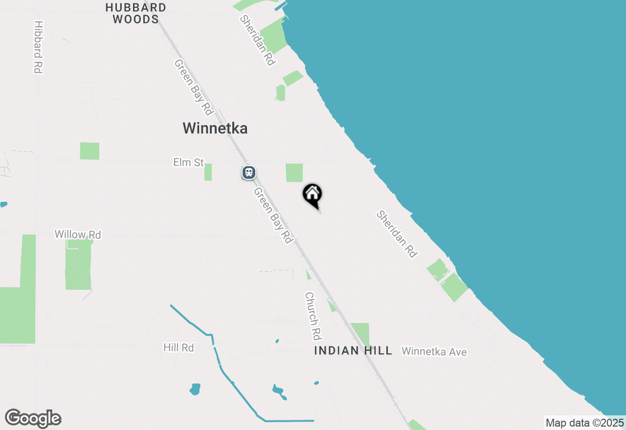 Map of 611 Ash Street, Winnetka, IL 60093