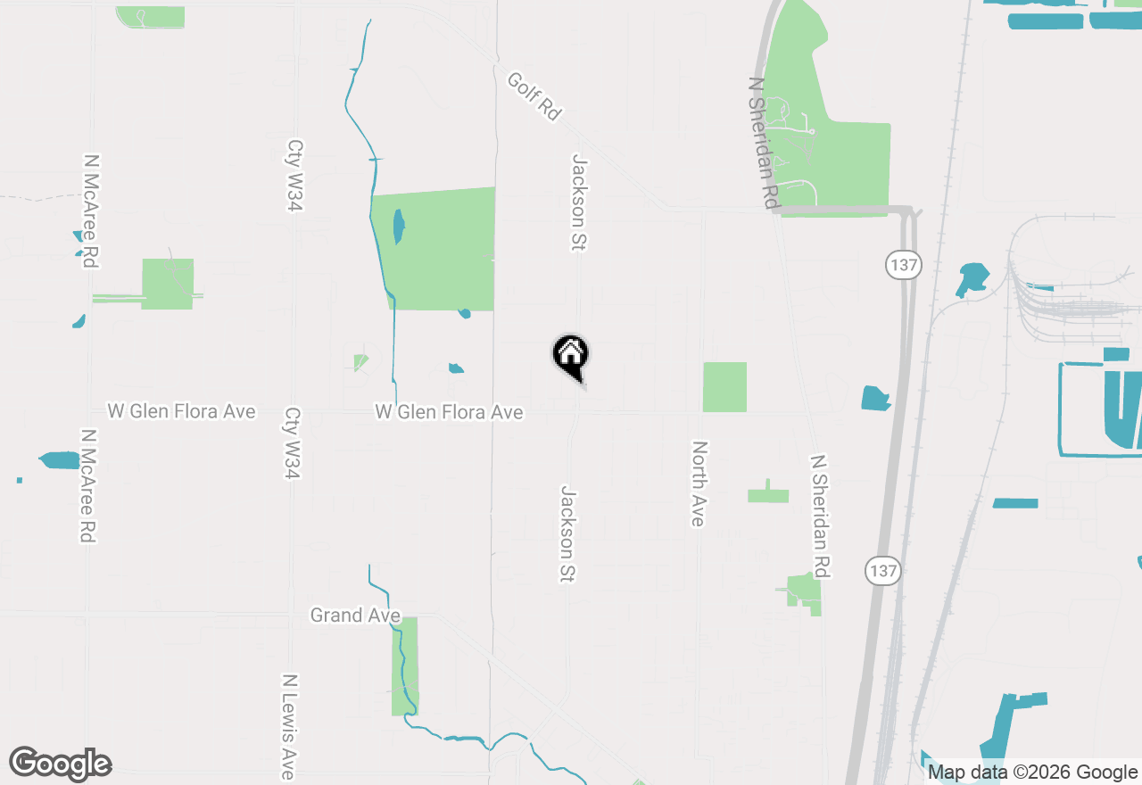 Map of 1318 N Jackson Street, Waukegan, IL 60085