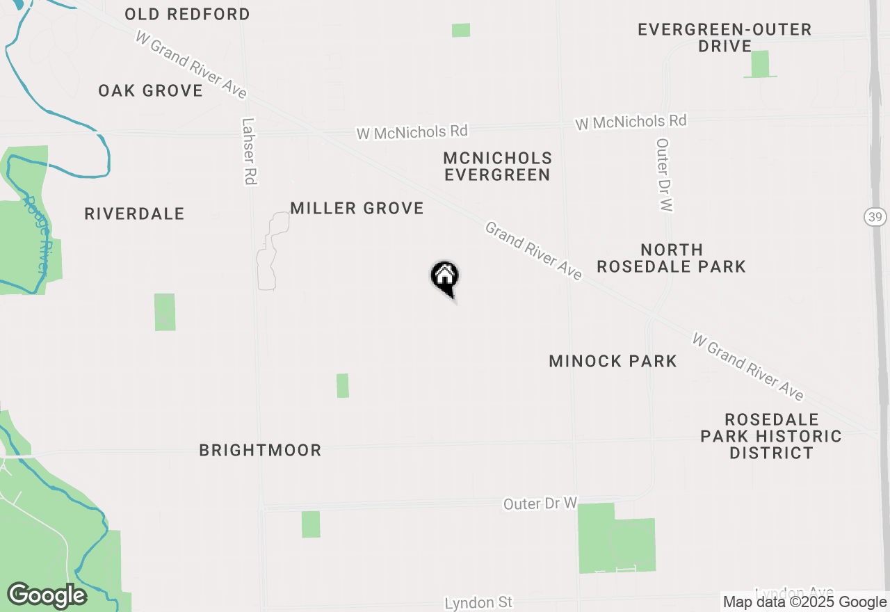 Map of 15859 Braile Street, Detroit, MI 48223