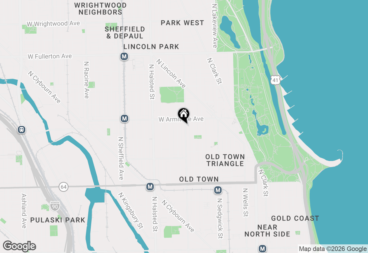 Map of 1938 N Larrabee Street, Chicago, IL 60614