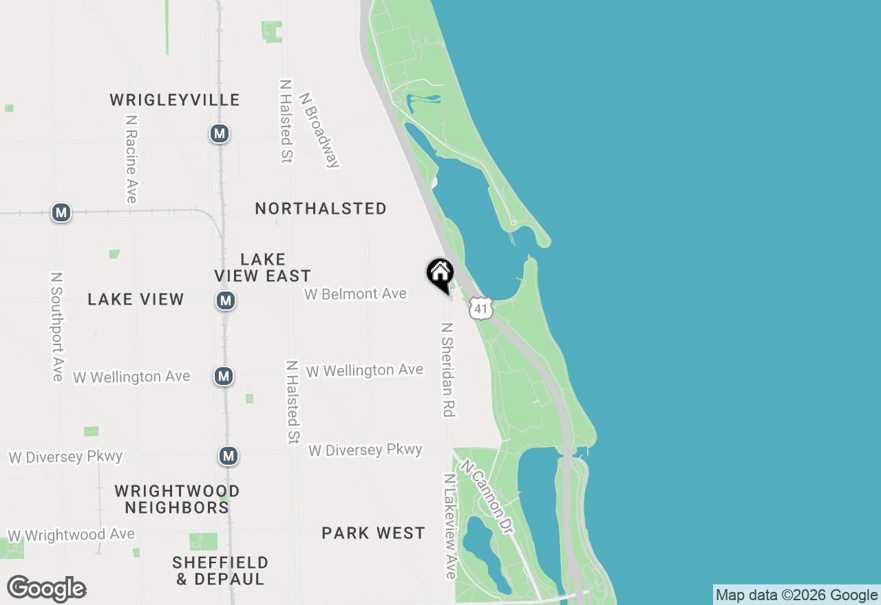 Map of 3170 N Sheridan Road #826, Chicago, IL 60657