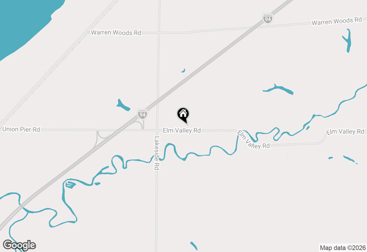 Map of 8773 Elm Valley Road, Union Pier, MI 49129