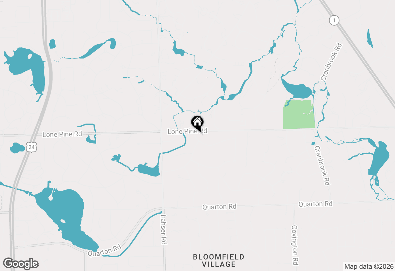 Map of 692 Bennington Drive, Bloomfield Hills, MI 48304