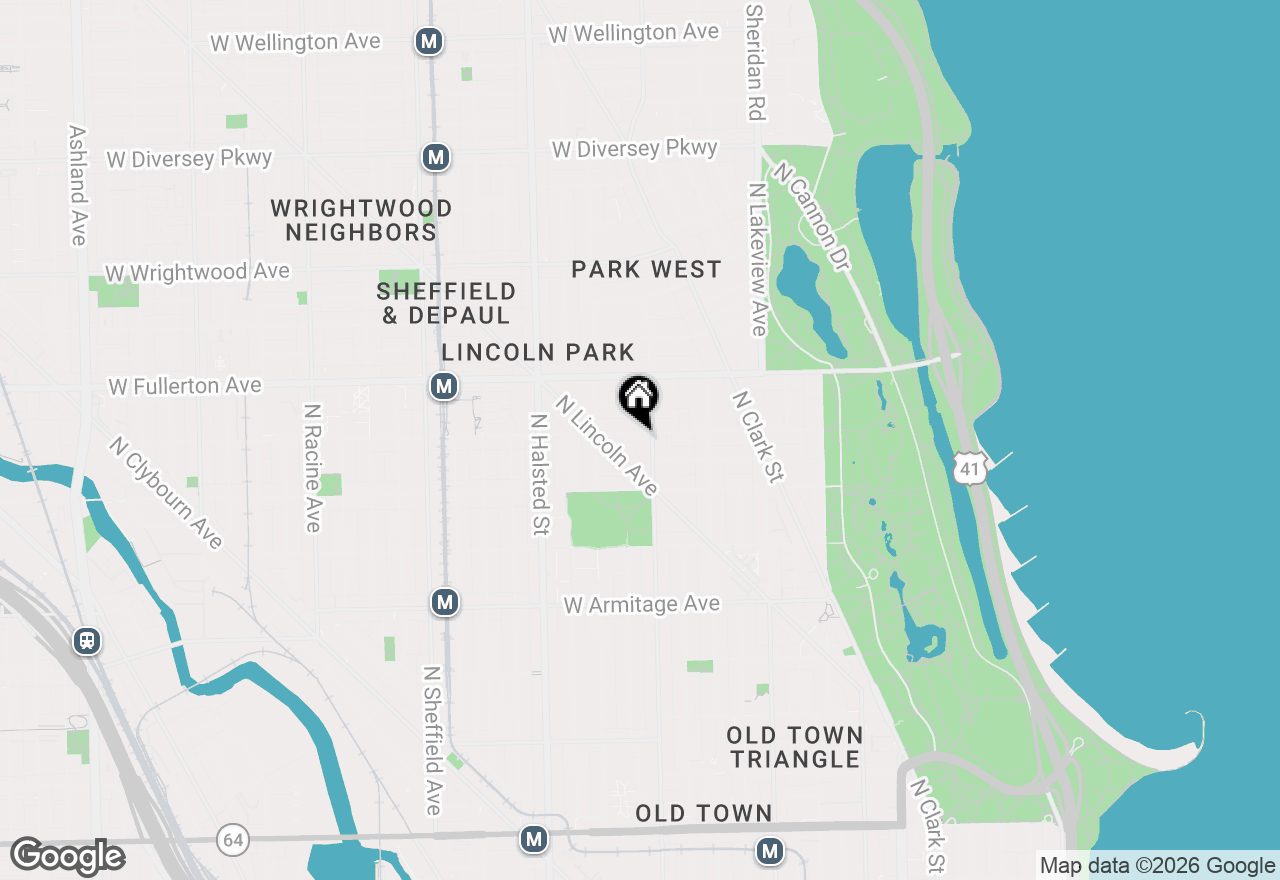 Map of 613 W Belden Avenue, Chicago, IL 60614