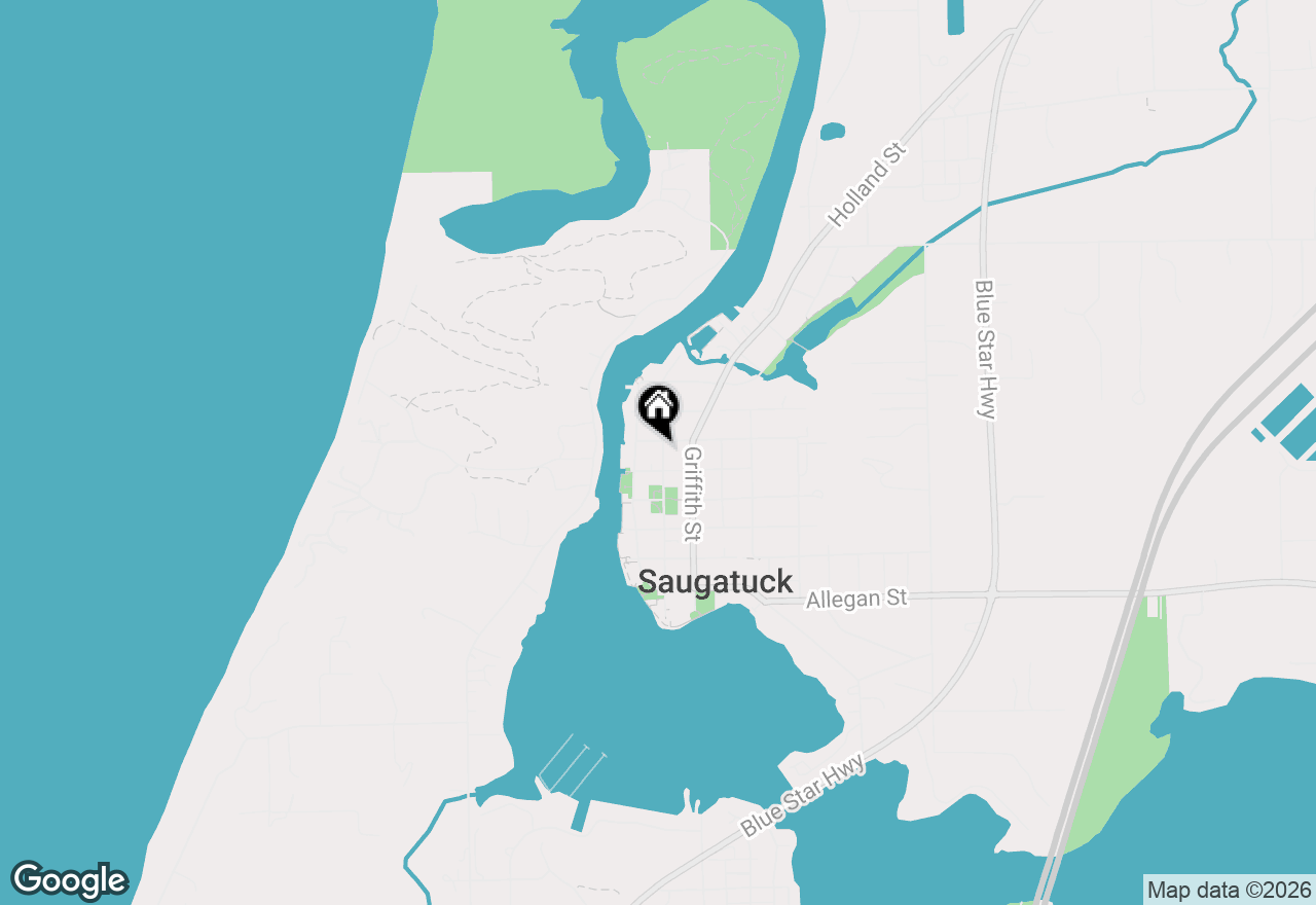 Map of 526 Butler Street, Saugatuck, MI 49453