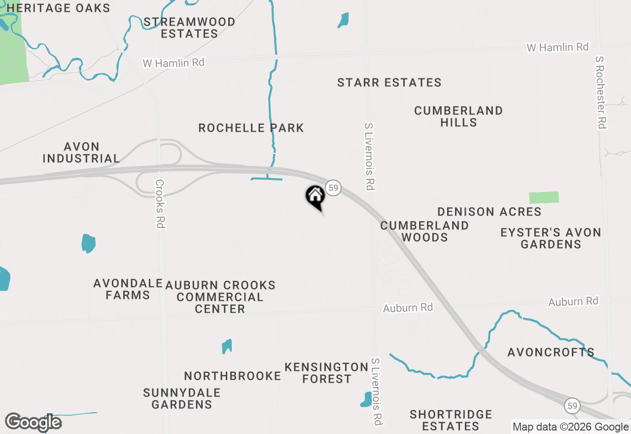Map of 2653 Simpson Drive, Rochester Hills, MI 48309