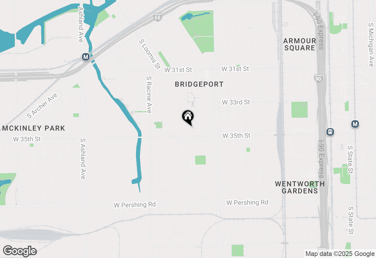 Map of 943 W 34th Place, Chicago, IL 60608